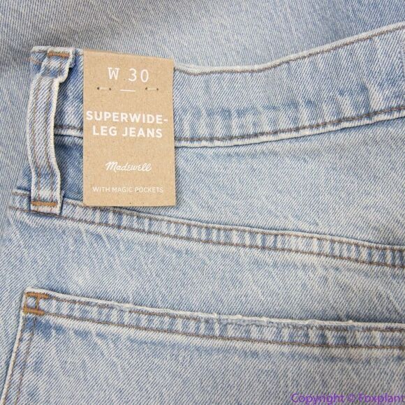 NEW Madewell Superwide-Leg Jeans in Blaisdell Wash, 30 - Picture 15 of 16